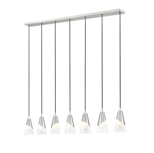 Aimie 7 Light Linear Chandelier 7 x 60W - Candelabra