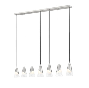 Aimie 7 Light Linear Chandelier 7 x 60W - Candelabra