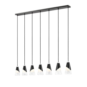 Aimie 7 Light Linear Chandelier 7 x 60W - Candelabra