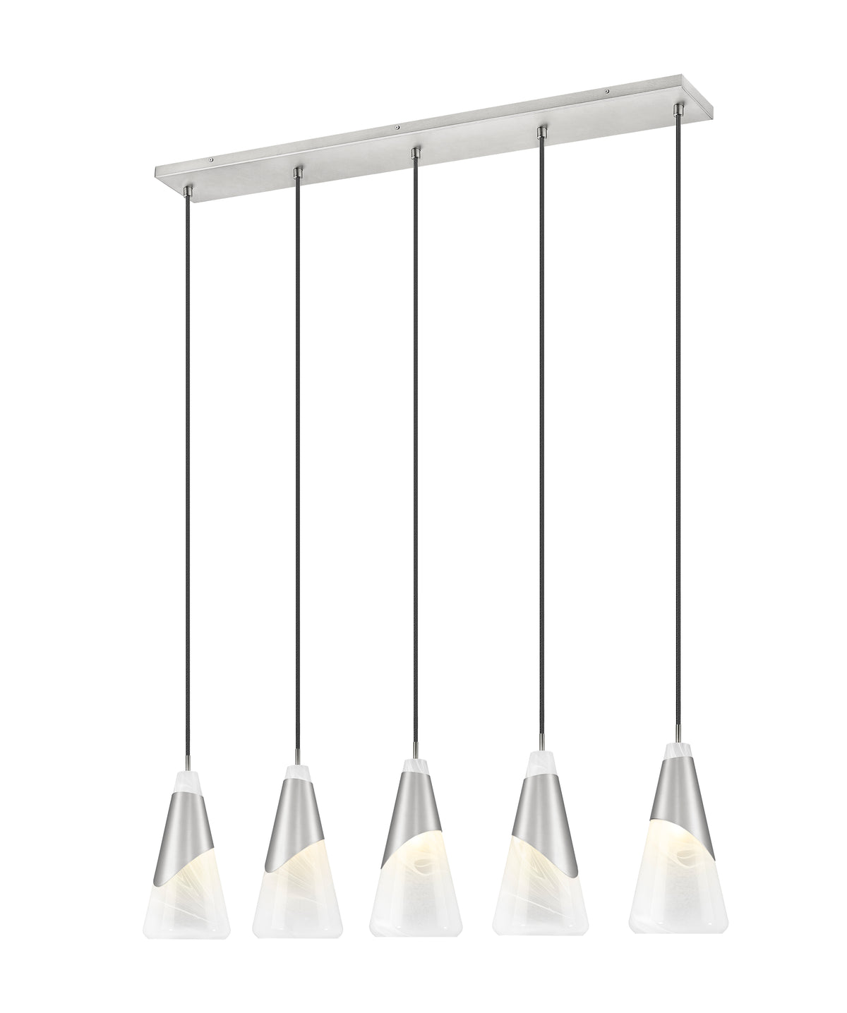 Aimie 5 Light Linear Chandelier 5 x 60W - Candelabra