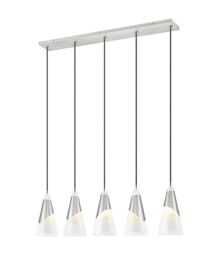 Aimie 5 Light Linear Chandelier 5 x 60W - Candelabra