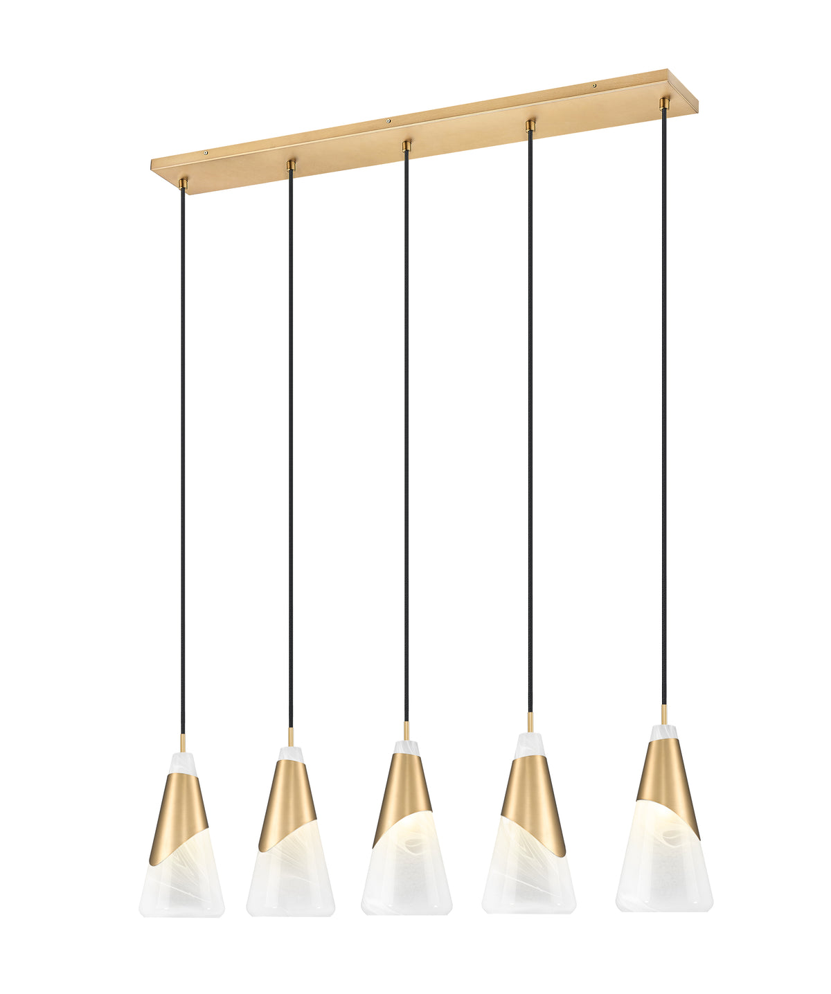 Aimie 5 Light Linear Chandelier 5 x 60W - Candelabra