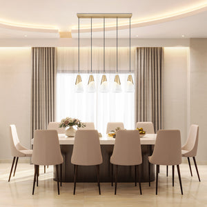 Aimie 5 Light Linear Chandelier 5 x 60W - Candelabra