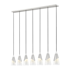 Aimie 7 Light Linear Chandelier 7 x 60W - Candelabra