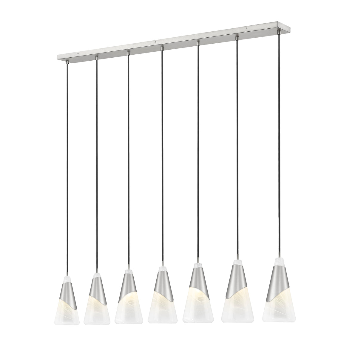 Aimie 7 Light Linear Chandelier 7 x 60W - Candelabra