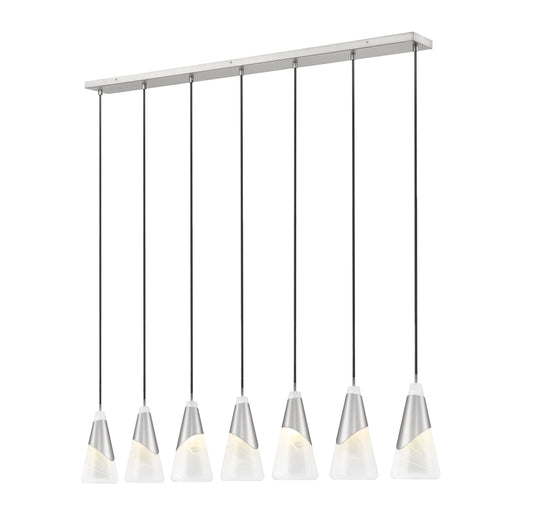 Aimie 7 Light Linear Chandelier 7 x 60W - Candelabra