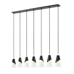 Aimie 7 Light Linear Chandelier 7 x 60W - Candelabra