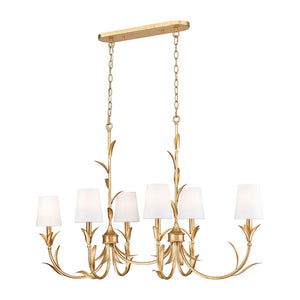 Aslin 6 Light Linear Chandelier 6 x 60W - Candelabra