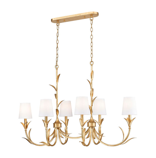 Aslin 6 Light Linear Chandelier 6 x 60W - Candelabra