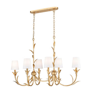 Aslin 6 Light Linear Chandelier 6 x 60W - Candelabra