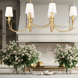 Aslin 6 Light Linear Chandelier 6 x 60W - Candelabra