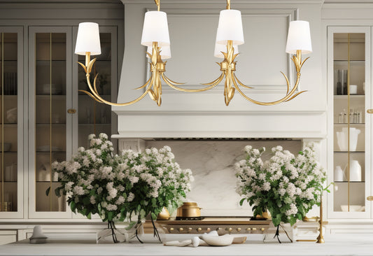 Aslin 6 Light Linear Chandelier 6 x 60W - Candelabra
