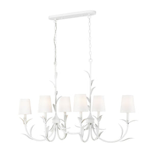 Aslin 6 Light Linear Chandelier 6 x 60W - Candelabra