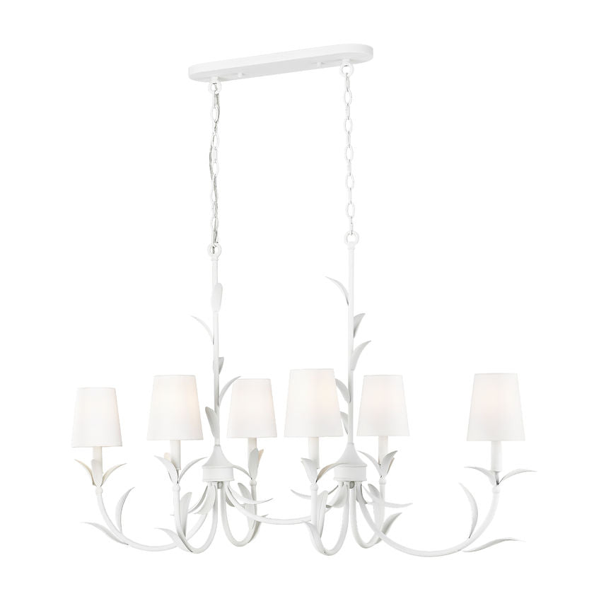 Aslin 6 Light Linear Chandelier 6 x 60W - Candelabra