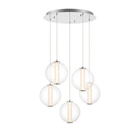 Atomo 5-Light 26" Integrated LED Multi Drop Chandelier