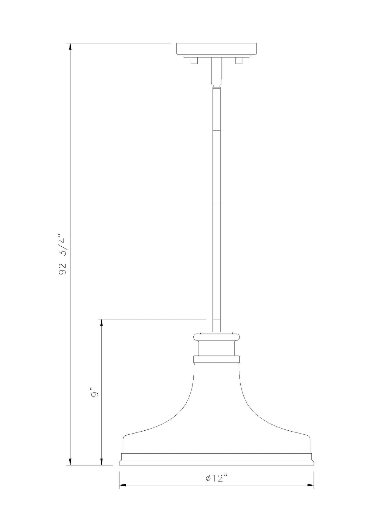 Reznor 12-in Pendant