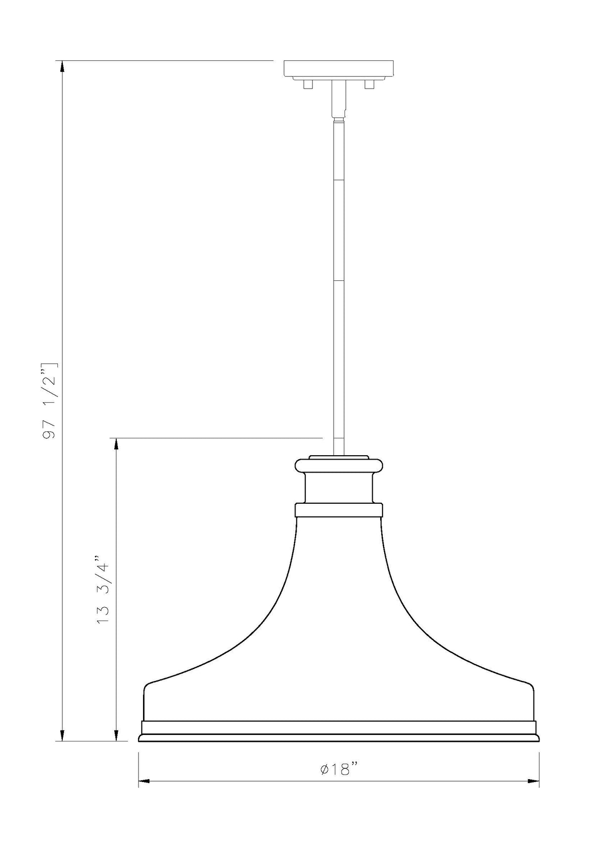 Reznor 18-in Pendant