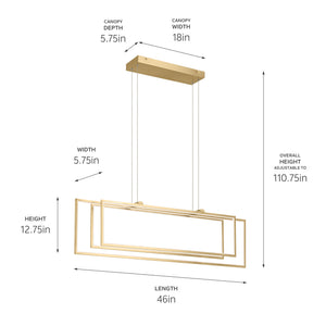 Jestin Linear Chandelier LED