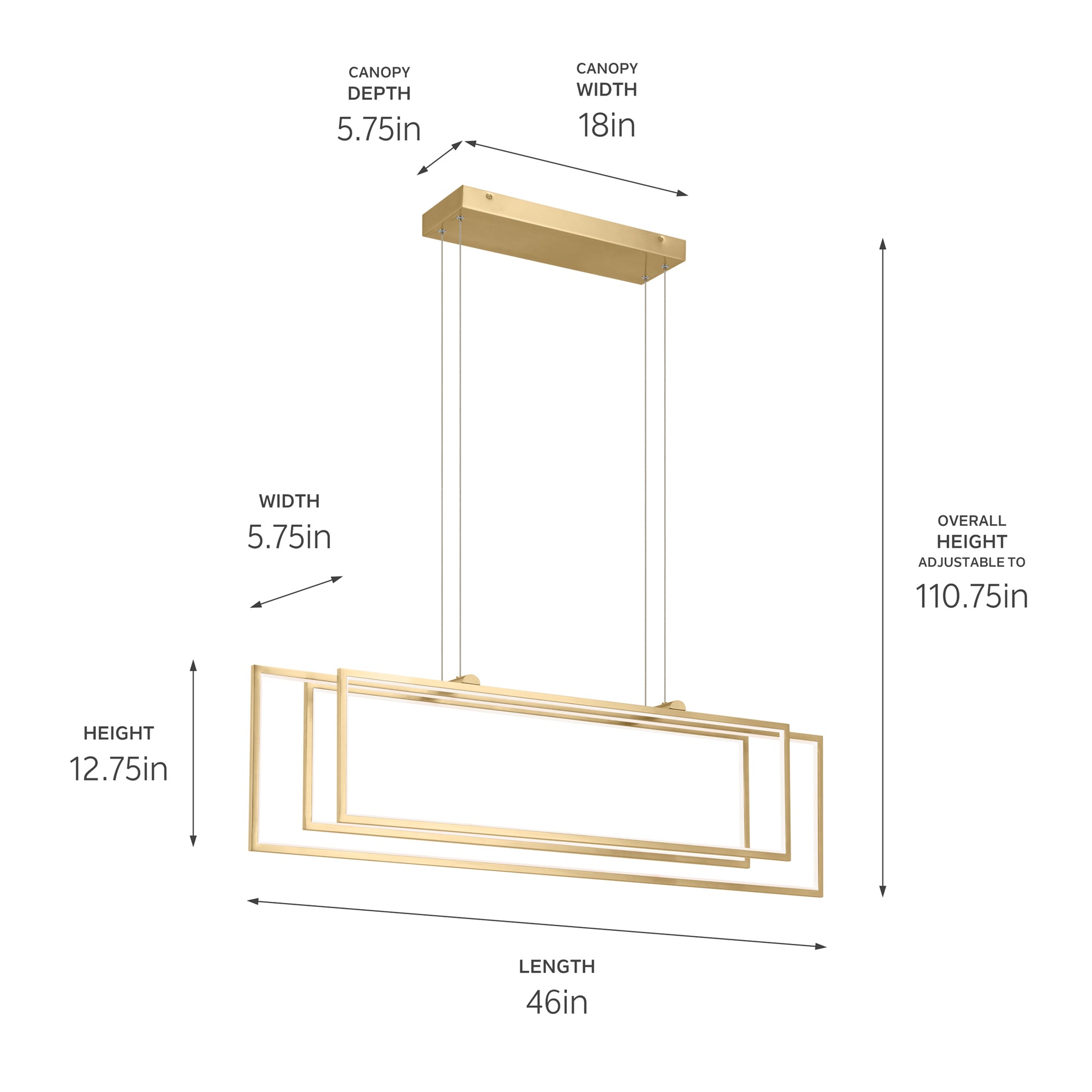 Jestin Linear Chandelier LED