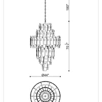 Cocolina 7-Tiers 39-Light 71" Grand Chandelier