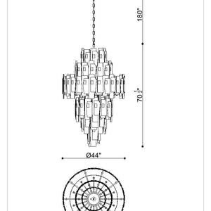 Cocolina 7-Tier 39-Light 71" Grand Chandelier