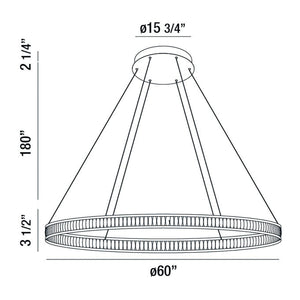 Forster 60" Integrated LED Grand Chandelier