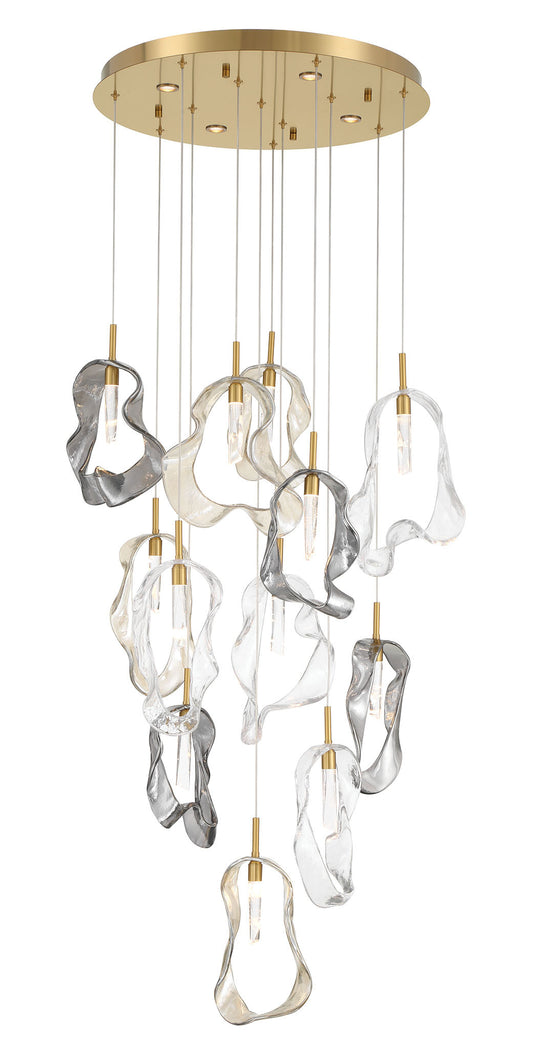 Norah 12-Light 24" Integrated LED Multi Drop Chandelier