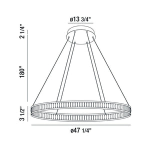 Forster 47" Integrated LED Chandelier