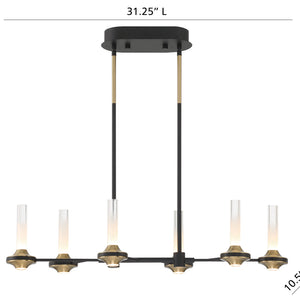 Torcia 6-Light 31" Integrated LED Chandelier