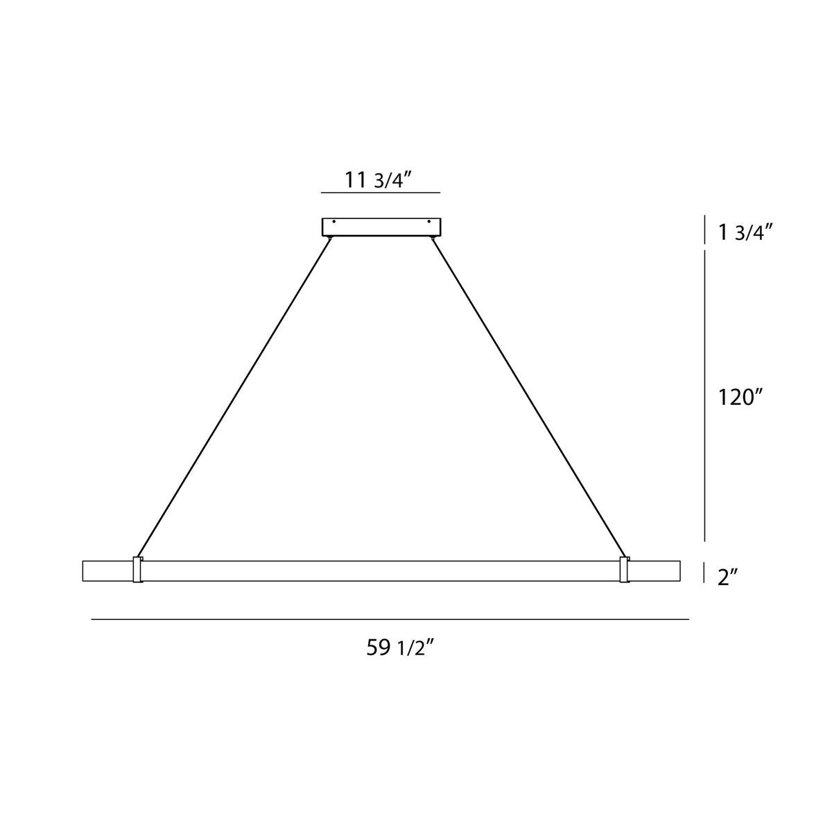 Mucci 60" Integrated LED Linear Chandelier