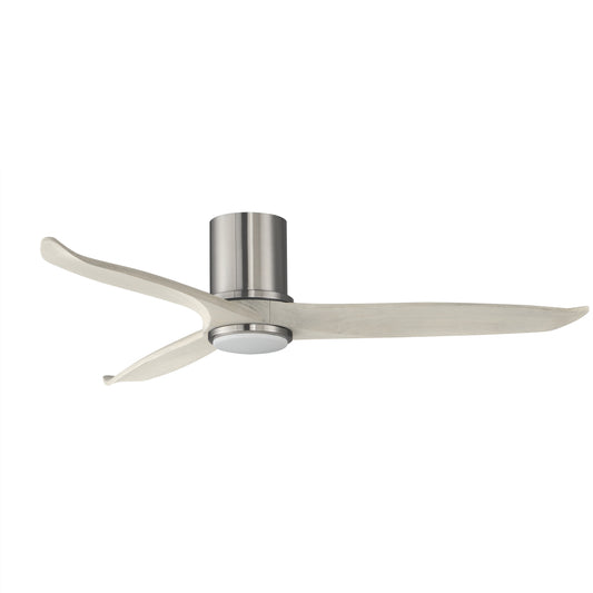 Woodwind 52" Solid Wood Blade Hugger Fan w LED