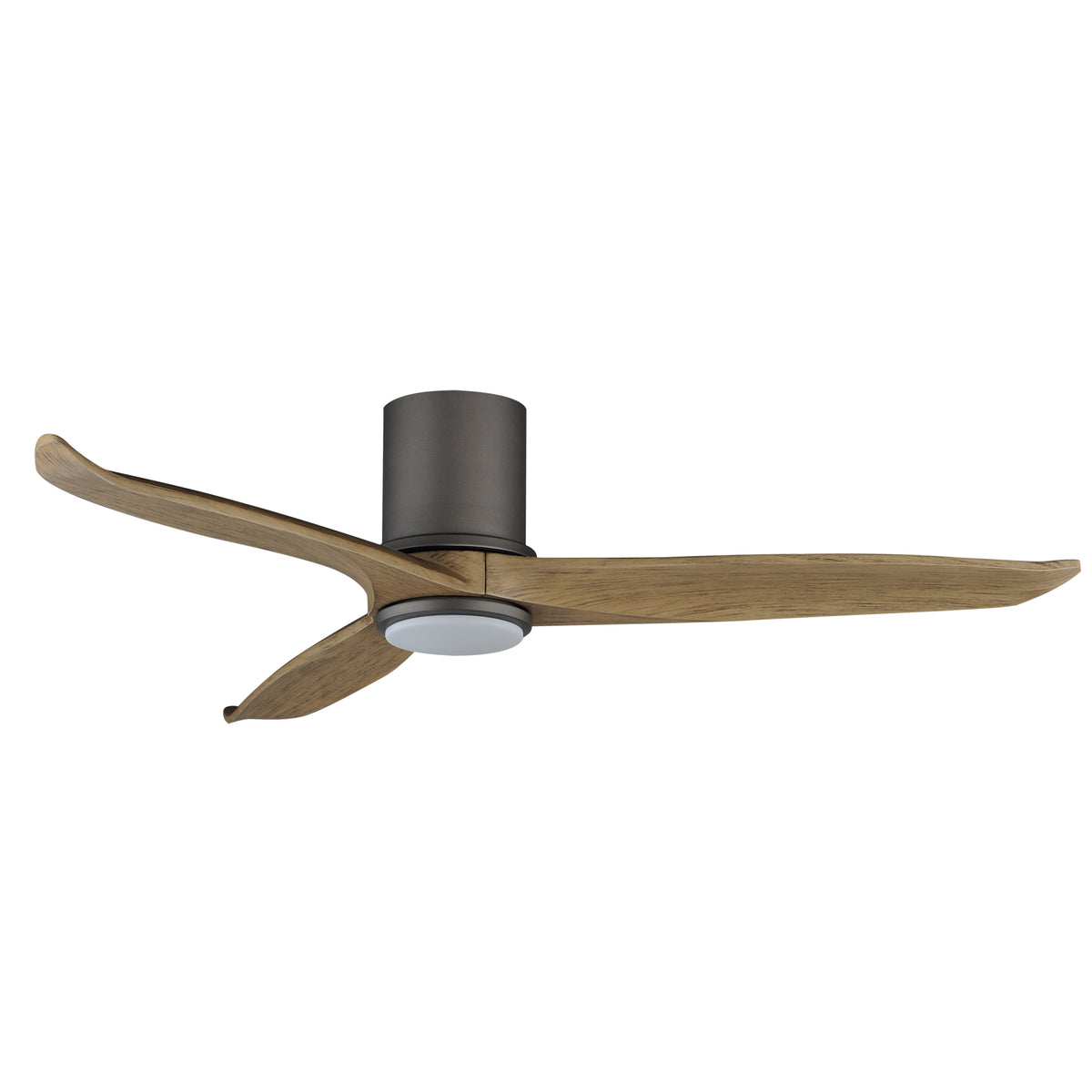 Woodwind 52" Solid Wood Blade Hugger Fan w LED