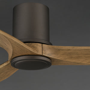 Woodwind 52" Solid Wood Blade Hugger Fan w LED
