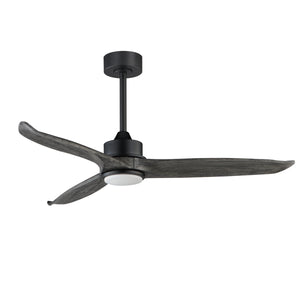 Woodwind 52" Solid Wood Blade Fan w LED Light Kit