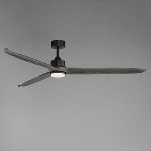 Woodwind 72" Solid Wood Blade Fan w LED Light Kit