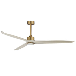 Woodwind 72" Solid Wood Blade Fan w LED Light Kit