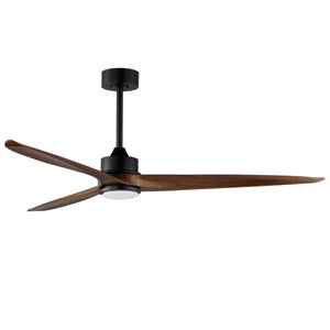 Woodwind 80" Solid Wood Blade Fan W LED Light Kit