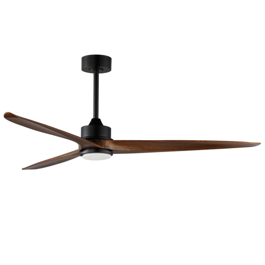 Woodwind 80" Solid Wood Blade Fan W LED Light Kit