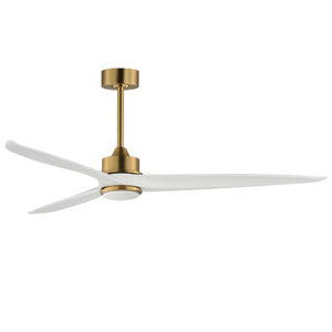 Woodwind 80" Solid Wood Blade Fan W LED Light Kit