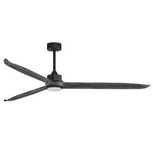 Woodwind 80" Solid Wood Blade Fan W LED Light Kit