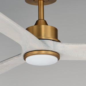 Woodwind 80" Solid Wood Blade Fan W LED Light Kit