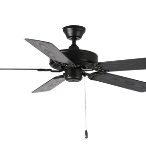 Basic-Max 52" Black Fan Black/Walnut Blades