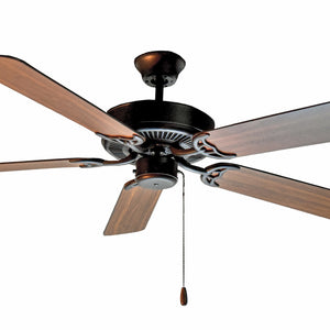 Basic-Max 52" Black Fan Black/Walnut Blades