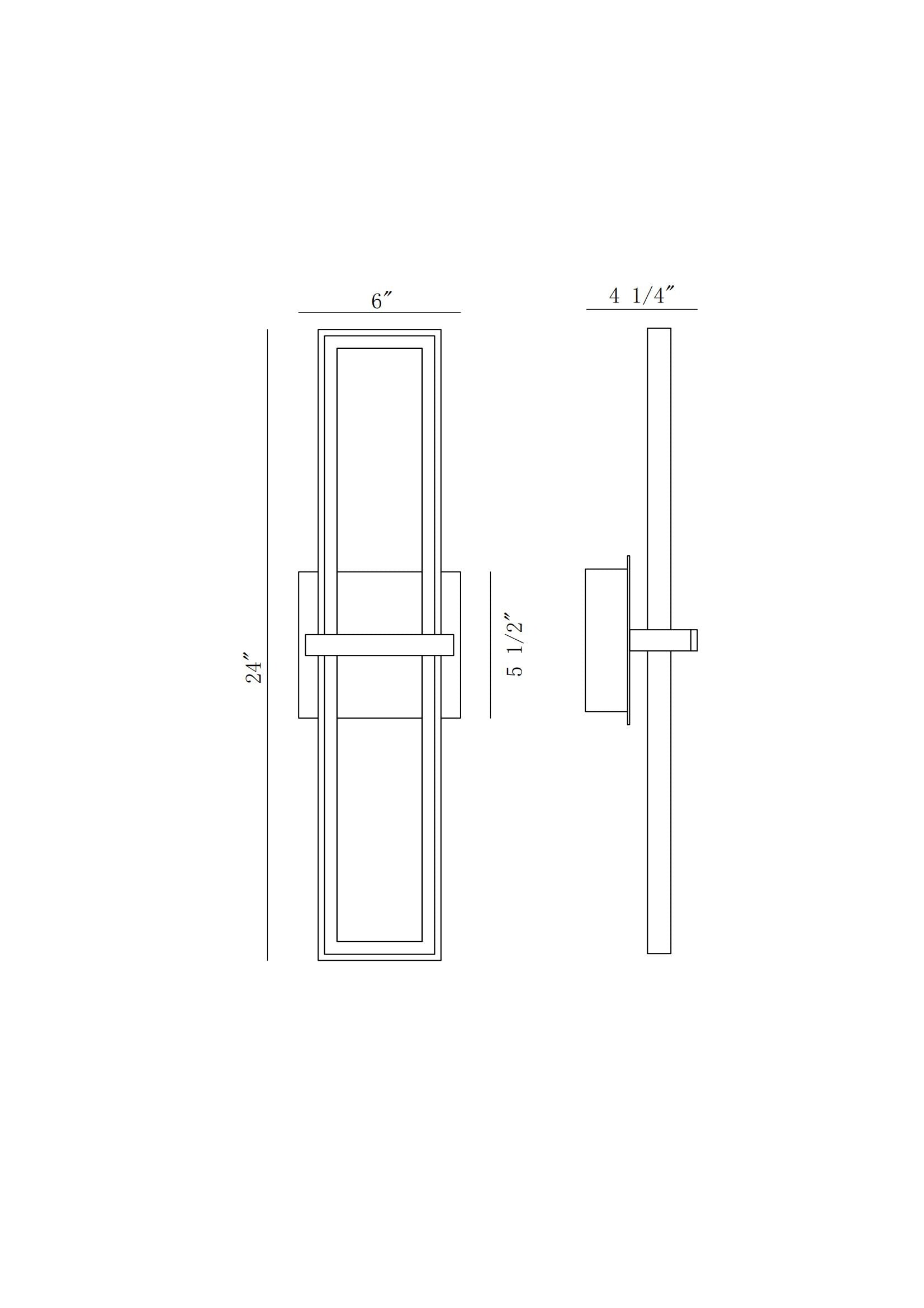 Bordo 24" Integrated LED Outdoor Wall Sconce