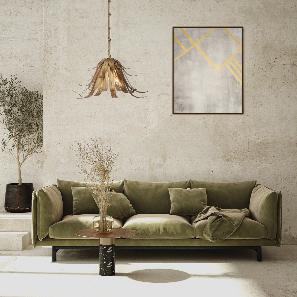 Kagra 3-Light 24" Pendant Chandelier