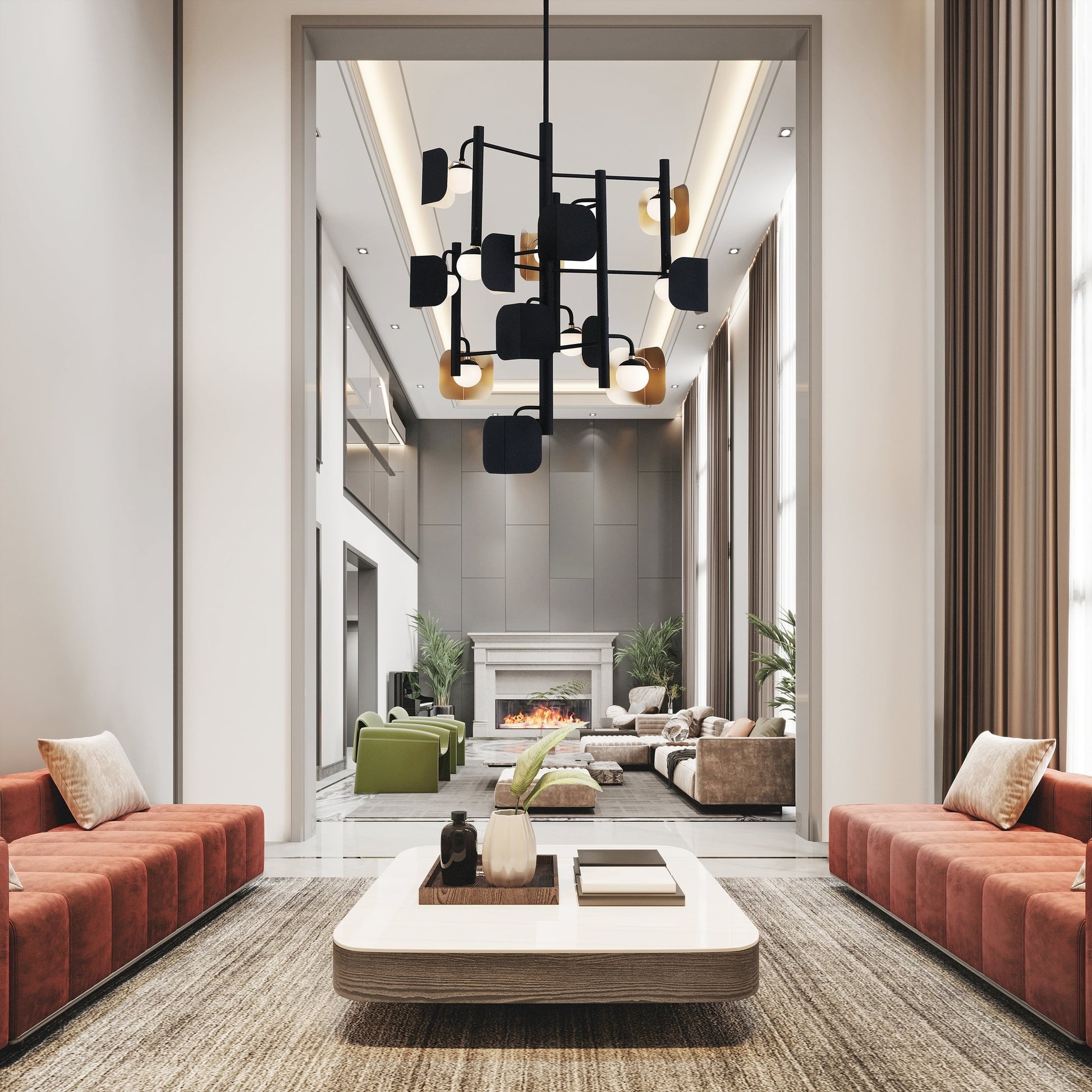 Cornice 12-Light 42" Integrated LED Chandelier