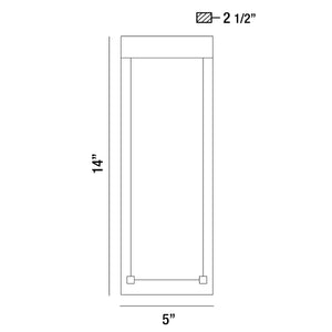 Kabo 14" Integrated LED Outdoor Wall Sconce