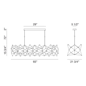 Leonardelli 65" Integrated LED Grand Chandelier