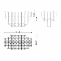 Altesa 33-Light 53" Flush Mount
