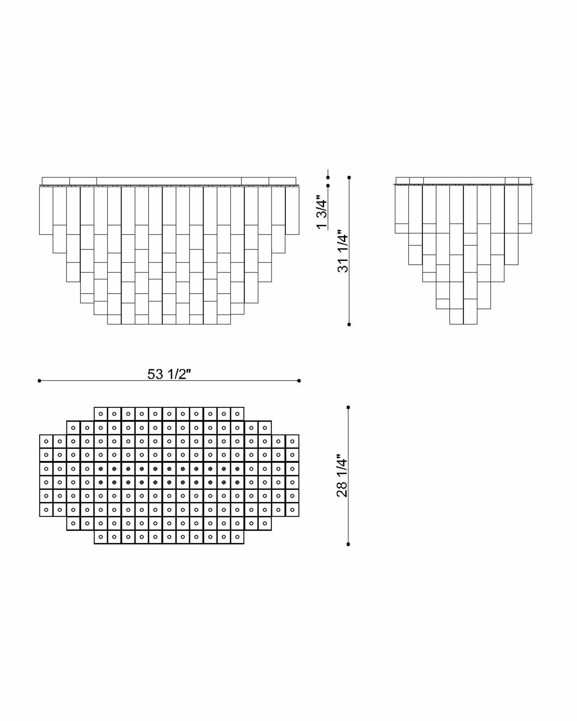 Altesa 33-Light 53" Flush Mount